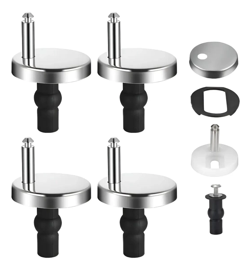 JUEGO DE 4 BISAGRAS PARA ASIENTO DE INODORO CON TORNILLOS - 1