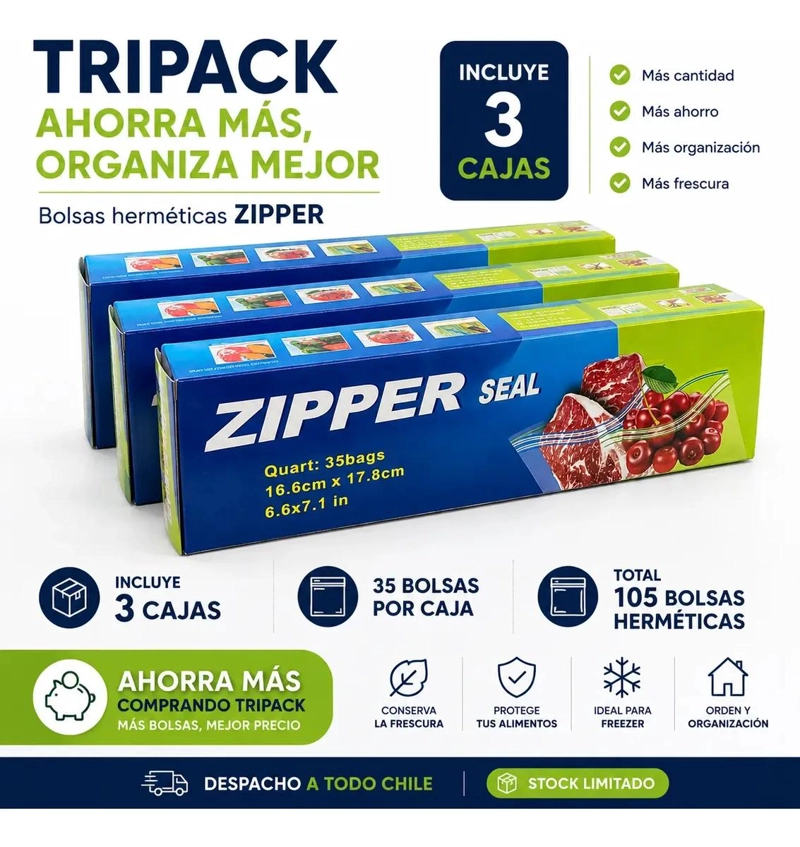 PACK DE 35 BOLSAS HERME TICAS REUTILIZABLES PARA ALIMENTOS - 9