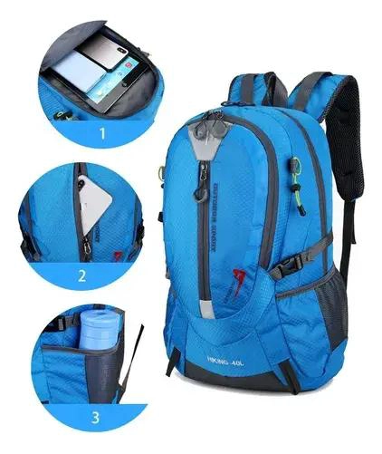 MOCHILA DE MONTAÑA IMPERMEABLE 40L CON GRAN CAPACIDAD - 2