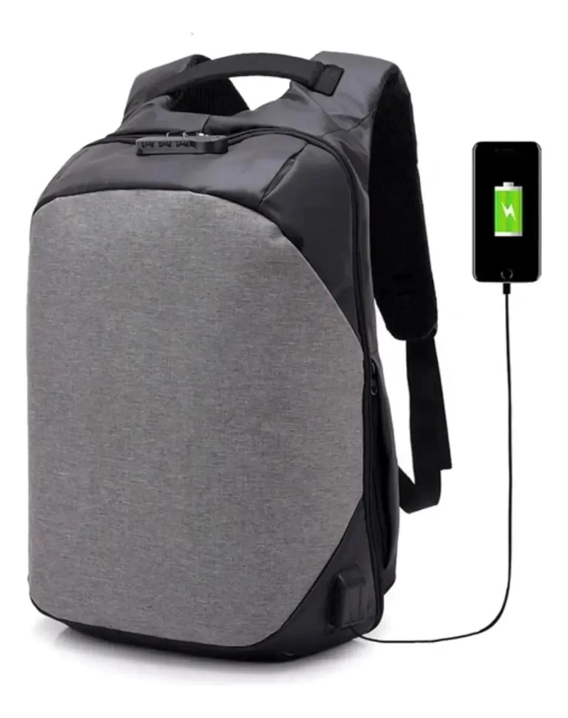 MOCHILA ANTIRROBO IMPERMEABLE DE 40 LITROS CON PUERTO USB - 4