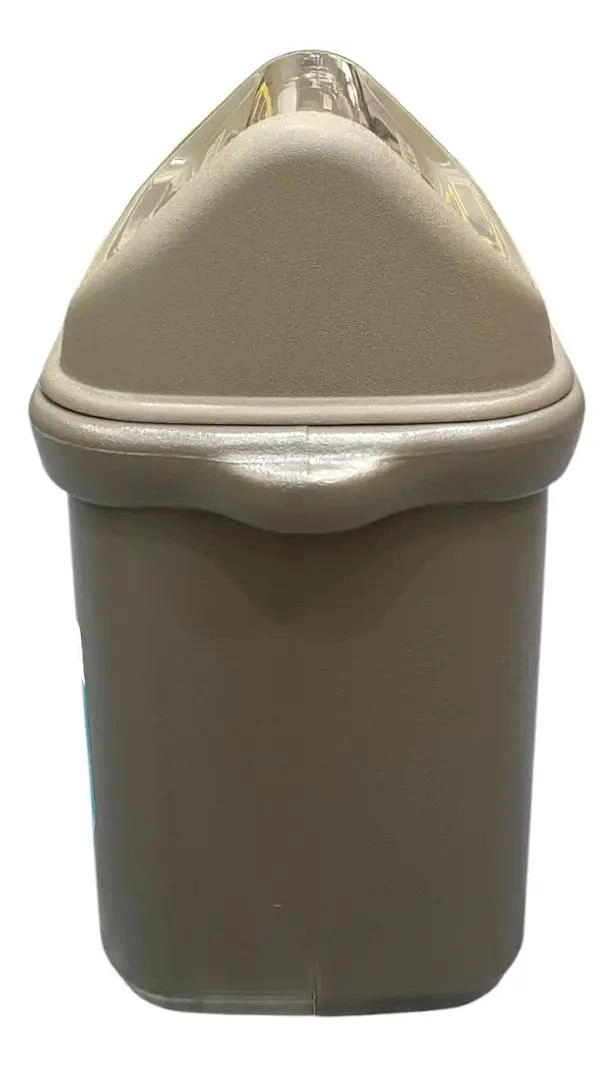 BASURERO ULTRARRESISTENTE CON TAPA VAIVE N 6,5 LITROS GRIS - 6