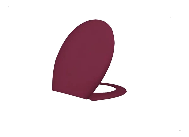 TAPA DE ASIENTO PARA INODORO COLOR ROJO OVALADA - 1