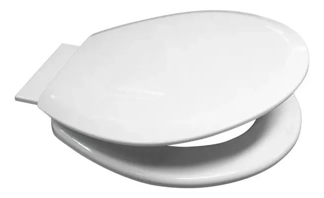 ASIENTO Y TAPA WC REDONDO BLANCO PARA BAÑO - 1