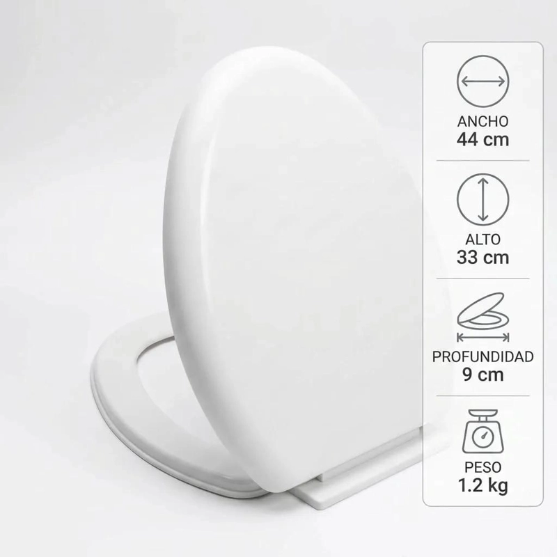 ASIENTO Y TAPA DE CIERRE LENTO PARA INODORO BAÑO - 6