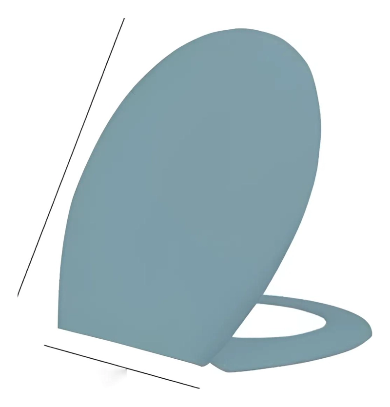 TAPA DE INODORO PLASTICO AZUL PARA BAÑO - 1