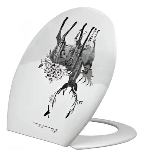 ASIENTO DE INODORO CON DISEÑO ACOLCHADO DE RENO - 1