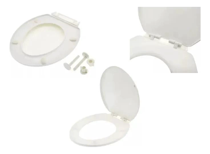 ASIENTO Y TAPA DE CIERRE LENTO PARA INODORO COLOR BLANCO - 2