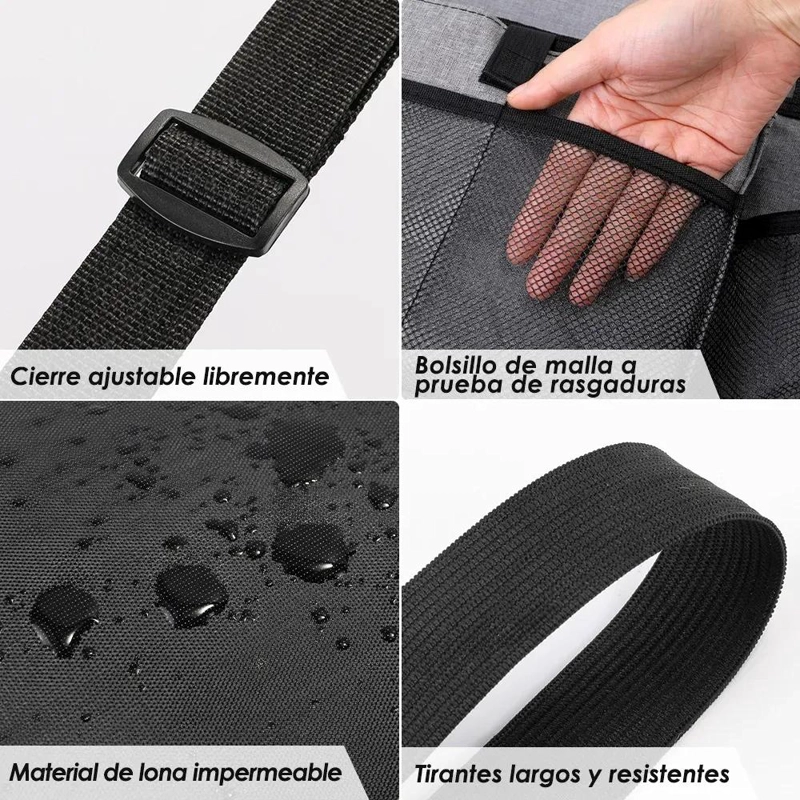 PACK DE 2 ORGANIZADORES DE ASIENTO TRASERO CON SOPORTE PARA TABLET - 9