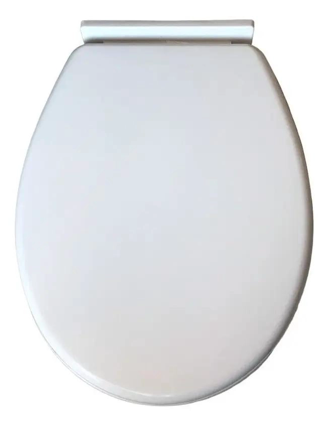 ASIENTO Y TAPA DE CIERRE LENTO PARA INODORO BLANCO - 1