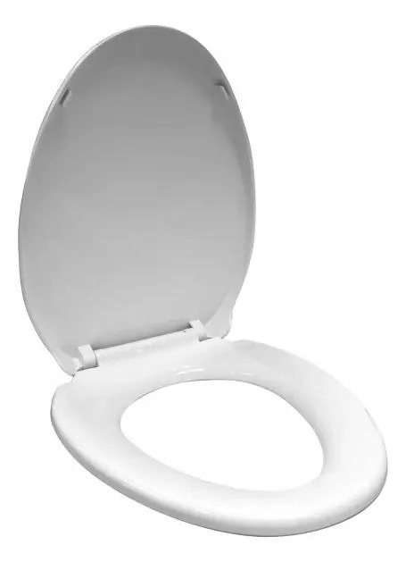 ASIENTO WC ELONGADO REFORZADO CON TAPA COLOR BLANCO - 3