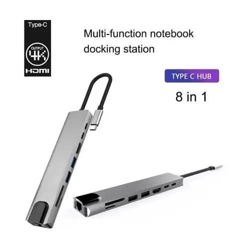 ADAPTADOR USB TIPO C 8 EN 1 PARA ORDENADORES Y TABLETS - 3