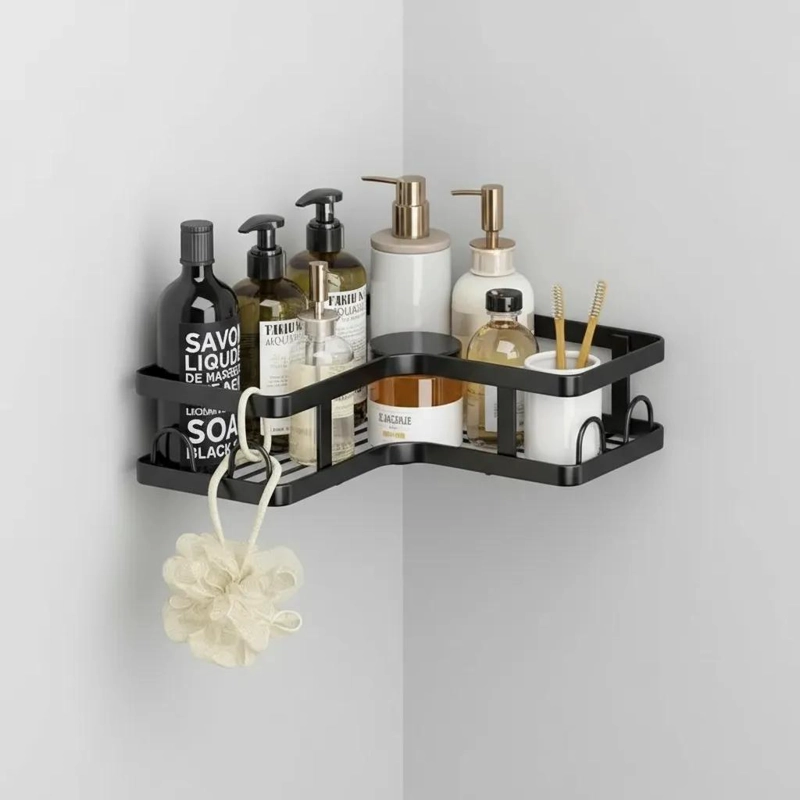 ORGANIZADOR ESQUINERO METALICO PARA DUCHA CON 5 ESTANTES - 8
