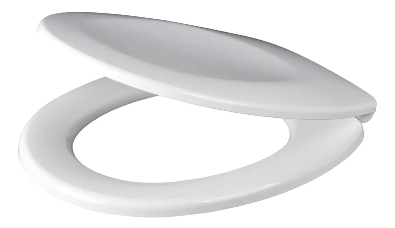 TAPA REDONDA DE PLASTICO BLANCO PARA INODORO - 1
