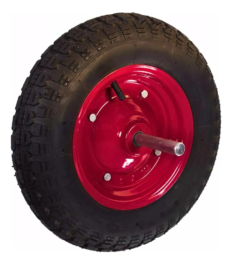 RUEDA INFLABLE PARA CARRETILLA 3.50-8 CON EJE - 1