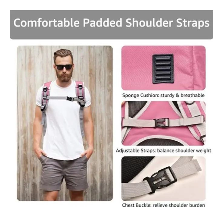 MOCHILA TRANSPORTADORA TRANSPARENTE PARA MASCOTAS DE TELA IMPERMEABLE - 7