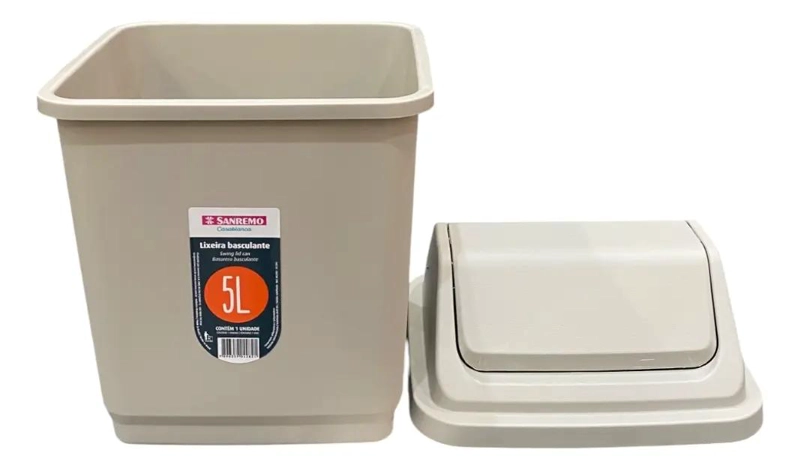 BASURERO BASCULANTE DE 5 LITROS PARA COCINA Y BAÑO - 5