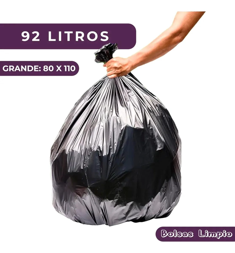 BOLSAS DE BASURA NEGRAS 90X120 PACK DE 30 UNIDADES - 2