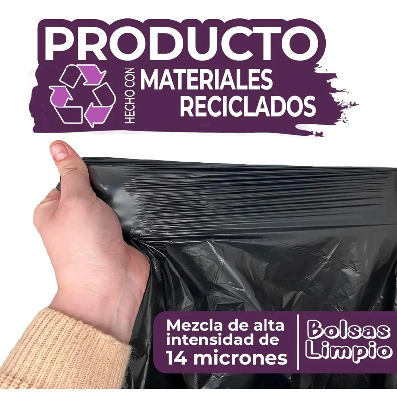 BOLSAS DE BASURA NEGRAS 90X120 PACK DE 30 UNIDADES - 3