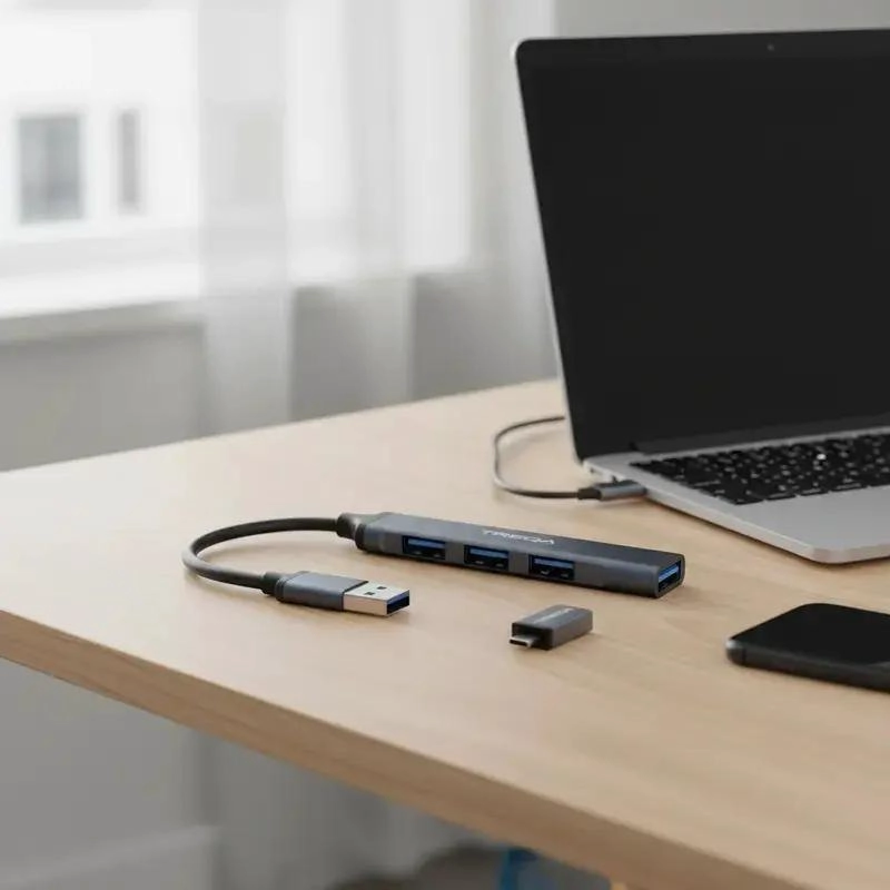 HUB USB DE 4 PUERTOS TIPO C PARA CONECTAR DISPOSITIVOS - 3