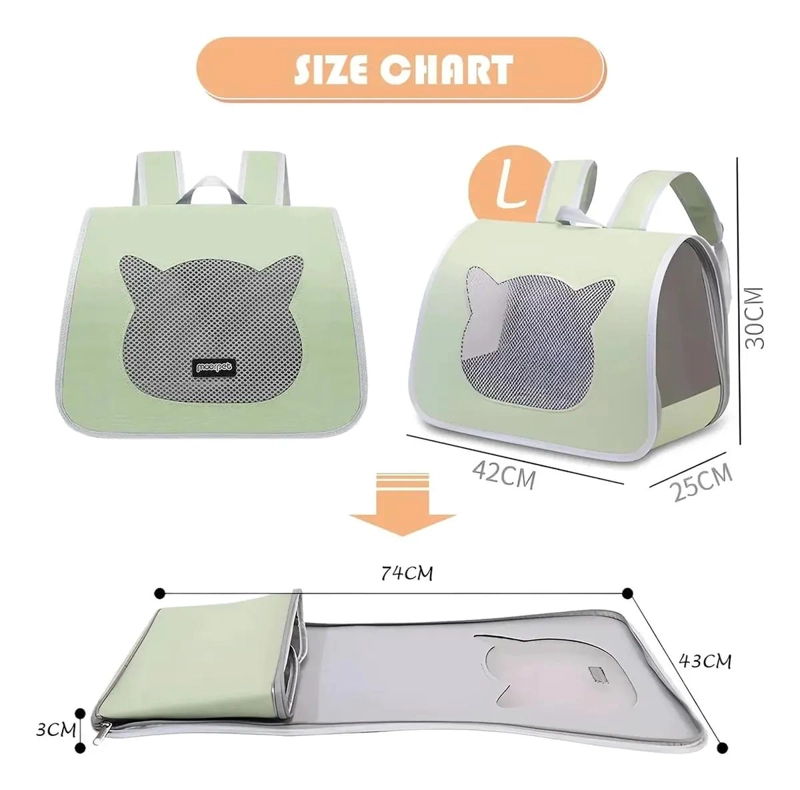 MOCHILA TRANSPORTADORA PARA MASCOTAS PEQUEÑAS Y GATOS - 2
