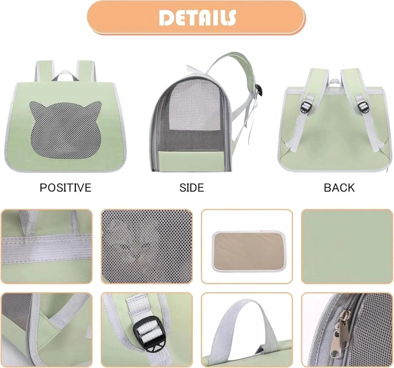 MOCHILA TRANSPORTADORA PARA MASCOTAS PEQUEÑAS Y GATOS - 6