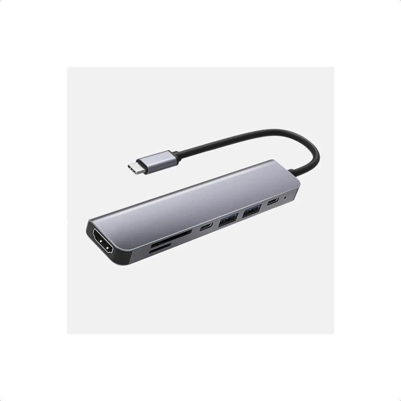 HUB ADAPTADOR USB TIPO C 7 PUERTOS PARA CONEXIONES MULTIPLES - 2