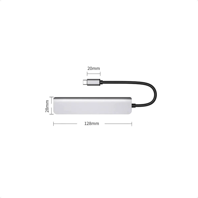 HUB ADAPTADOR USB TIPO C 7 PUERTOS PARA CONEXIONES MULTIPLES - 5