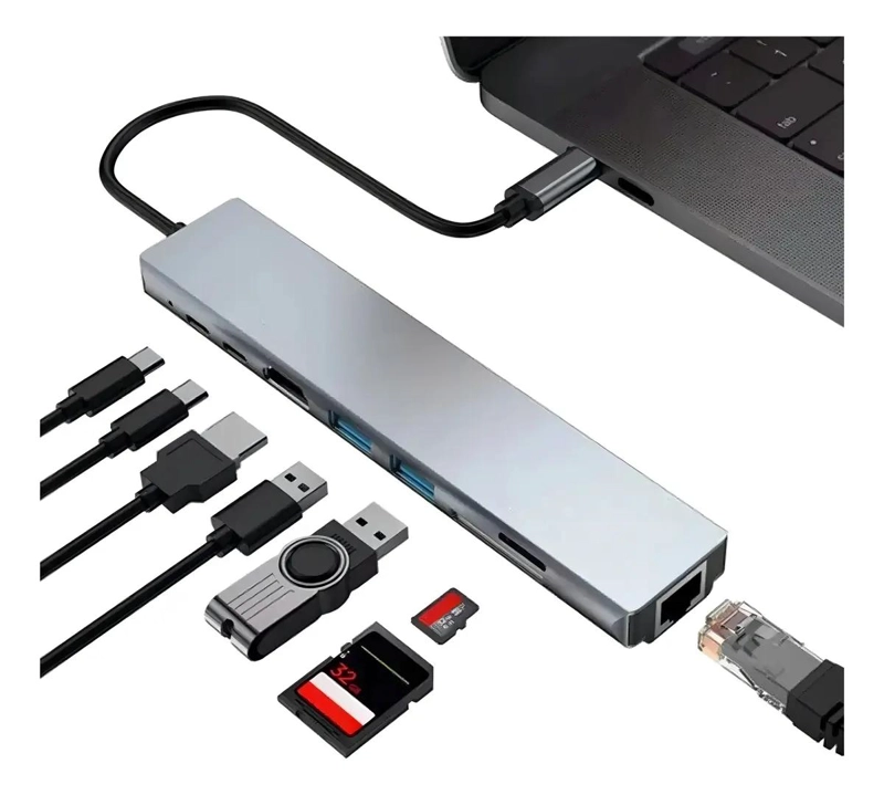 ADAPTADOR MULTIPUERTO TIPO C CON HDMI Y USB PARA CONEXIONES - 2