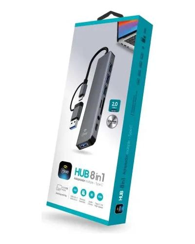 ADAPTADOR MULTIPLE 8 EN 1 USB TIPO C PARA TRANSFERENCIAS RAPIDAS - 2