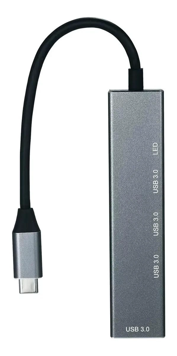 HUB USB TIPO C 4 PUERTOS ALEACION DE ALUMINIO PORTATIL - 2