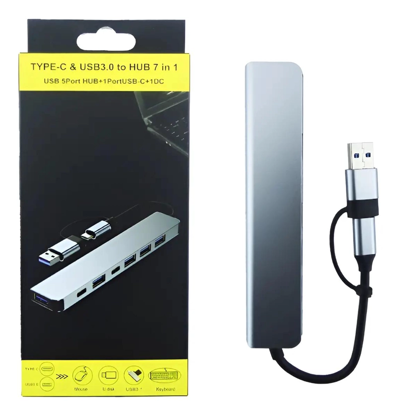 ESTACION DE ACOPLAMIENTO MULTIFUNCIONAL 7 PUERTOS USB TIPO C - 1