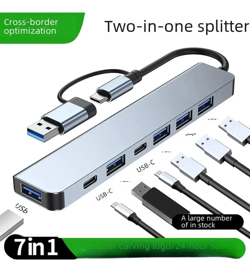 ESTACION DE ACOPLAMIENTO MULTIFUNCIONAL 7 PUERTOS USB TIPO C - 2