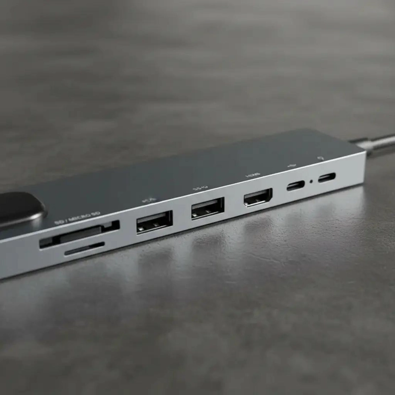 ADAPTADOR HUB TIPO C 8 EN 1 CON ETHERNET Y CARGA RAPIDA - 3