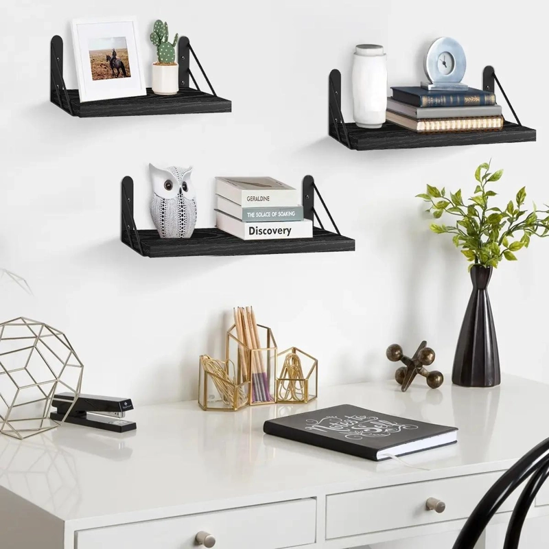ESTANTES FLOTANTES DE MADERA PARA DECORACION Y ALMACENAMIENTO - 10