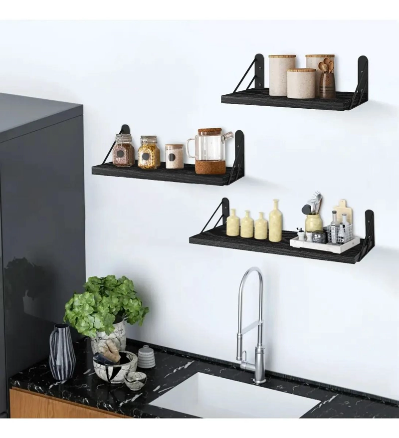 ESTANTES FLOTANTES DE MADERA PARA DECORACION Y ALMACENAMIENTO - 9