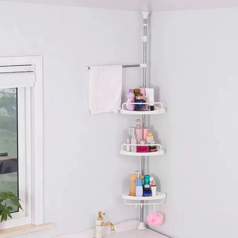 ESTANTE ESQUINERO AJUSTABLE PARA BAÑO CON 4 NIVELES - 3