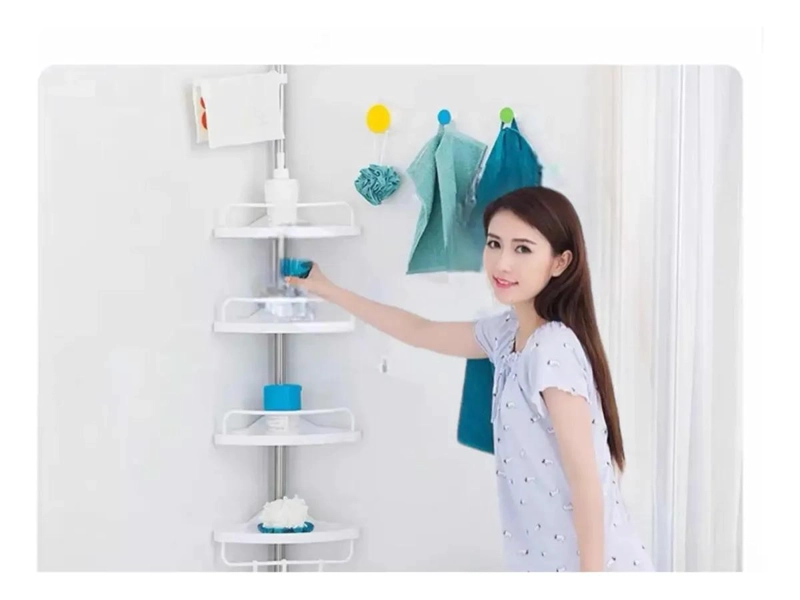 ORGANIZADOR ESQUINERO AJUSTABLE PARA BAÑO CON 4 NIVELES - 2