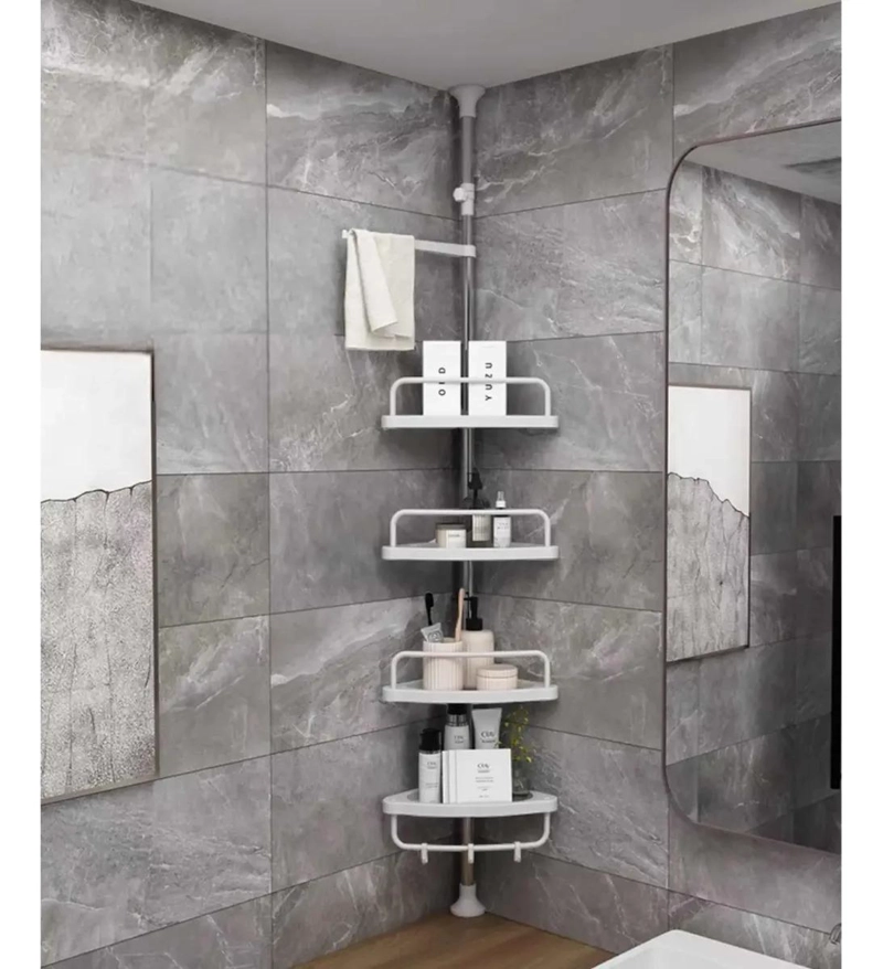 ORGANIZADOR ESQUINERO AJUSTABLE PARA BAÑO CON 4 NIVELES - 3