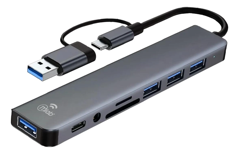 ADAPTADOR USB TIPO C 8 EN 1 CON VELOCIDAD EXTREMA - 1