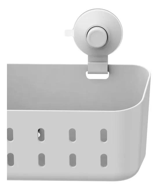 CANASTO RECTANGULAR ORGANIZADOR PARA DUCHA CON VENTOSAS - 3