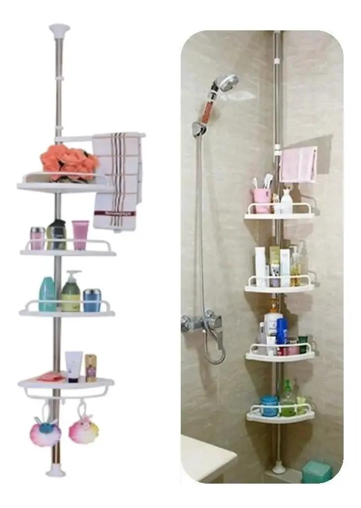 ESTANTERIA TELESCOPICA PARA DUCHA Y BAÑO CON GANCHOS - 1