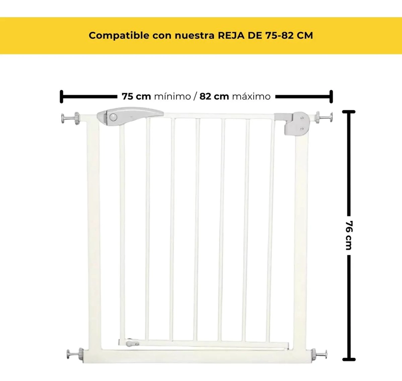 EXTENSION DE REJA DE SEGURIDAD PARA BEBE S Y MASCOTAS 7 CM - 3