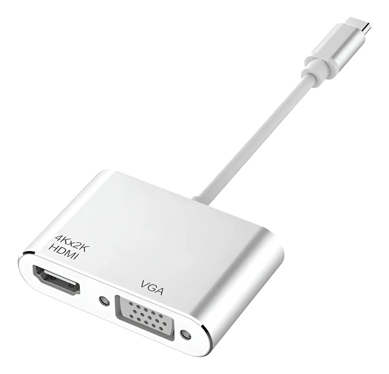 ADAPTADOR HUB TIPO C A HDMI Y VGA PARA DISPOSITIVOS - 1