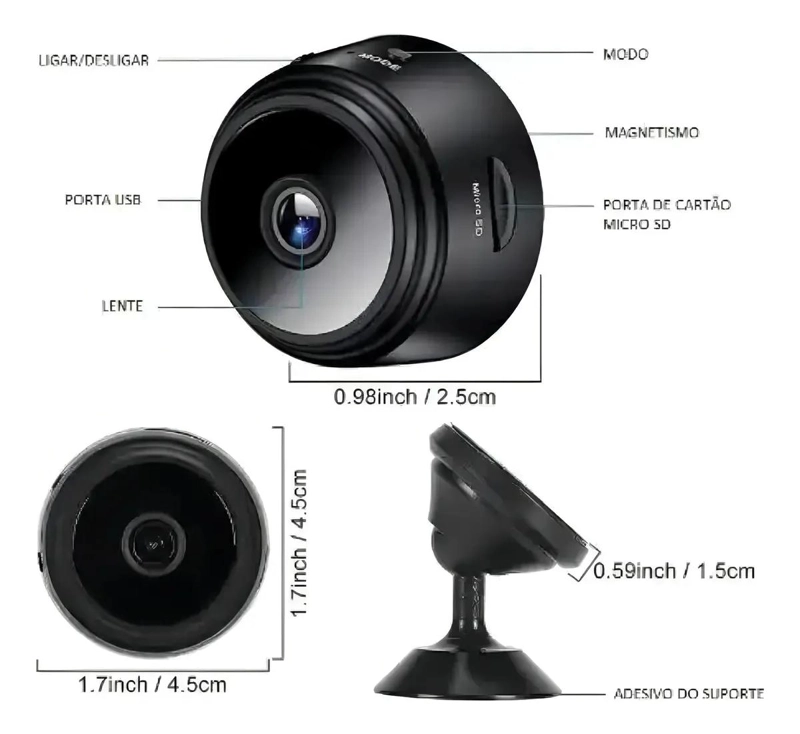 MINI CAMARA ESPIA WIFI CON VISION NOCTURNA Y GRABACION 1080P - 3