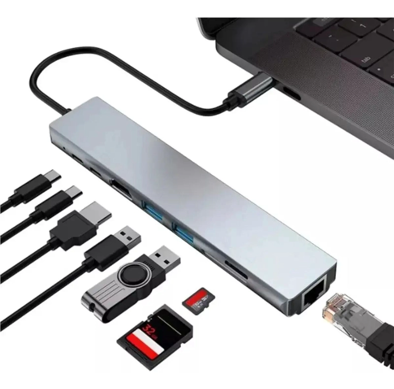 ADAPTADOR MULTIPUERTO HUB TIPO C CON HDMI Y USB - 2