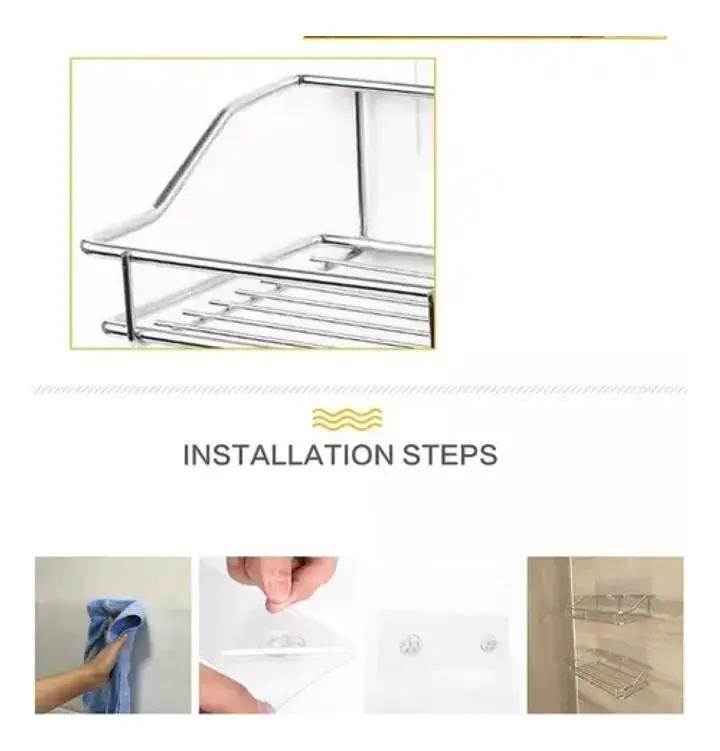 REPISA DE DUCHA ADHESIVA DE ACERO INOXIDABLE PARA BAÑO - 8