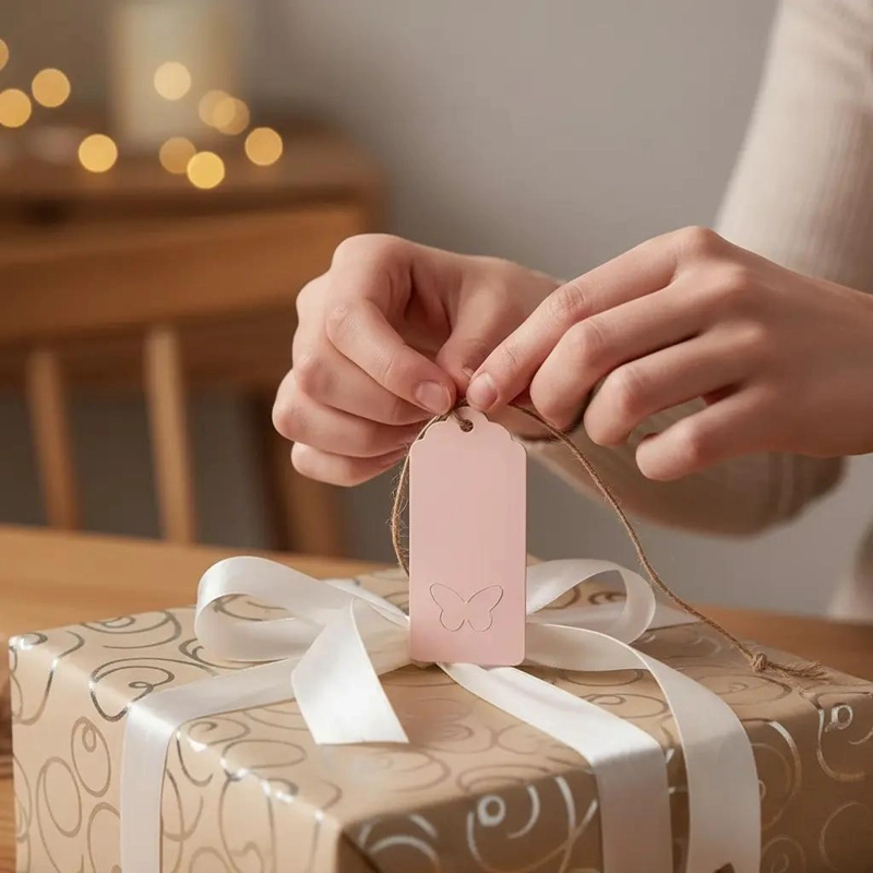 ETIQUETAS DE REGALO DE PAPEL KRAFT PARA EVENTOS ESPECIALES - 9
