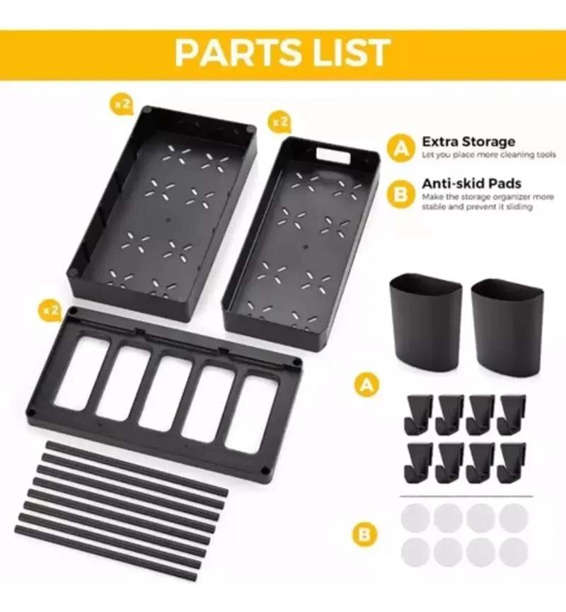 ORGANIZADOR MULTIFUNCIONAL DE 2 NIVELES PARA BAÑO Y COCINA - 5