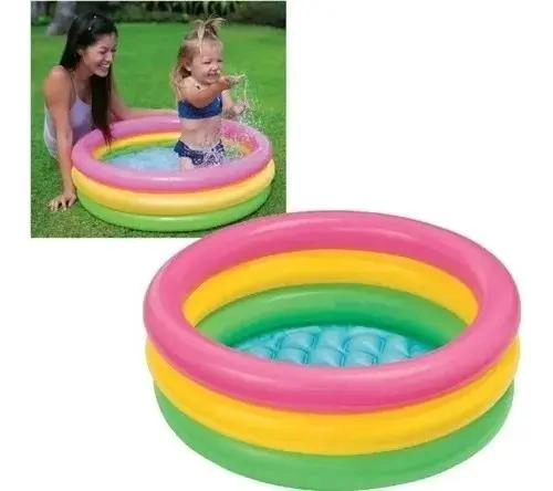PISCINA INFLABLE ACOLCHADA PARA BEBE S 61CM DE DIAMETRO - 1