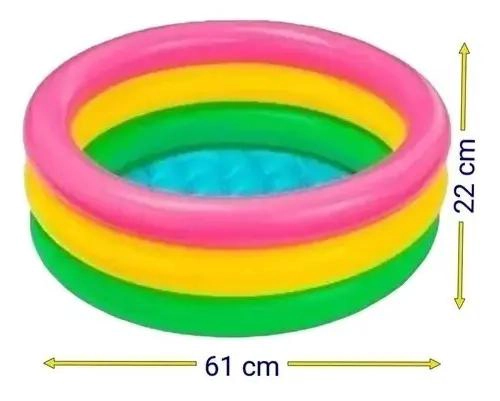 PISCINA INFLABLE ACOLCHADA PARA BEBE S 61CM DE DIAMETRO - 2